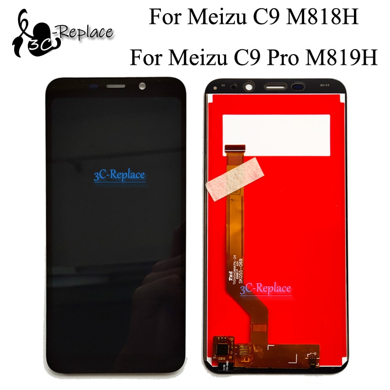 100% Getest Black 5.4 Inch Voor Meizu Meizu C9 M818H M818Q / C9 Pro M819H Lcd Touch Screen Digitizer vergadering Vervanging