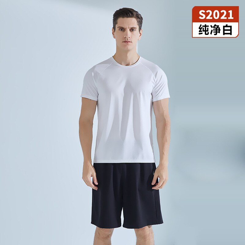 Herre T-shirt Fitness Bodybuilding Slim Fit UABRAV - Sommerstil til Fitness