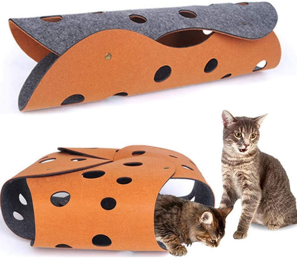 2 pièces de tunnel de bricolage pour chat, jouets pliables, tubes de nid pour petit chat