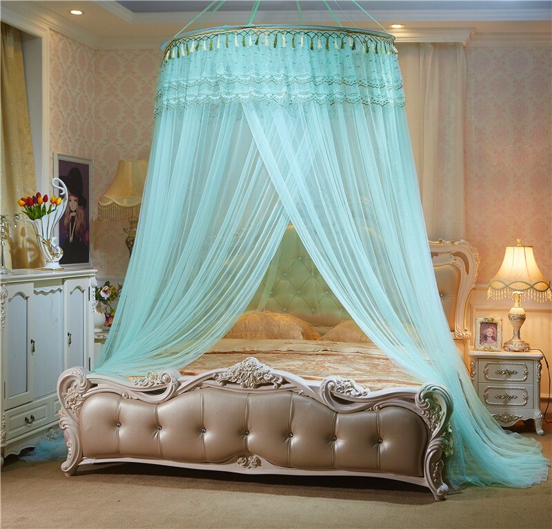 Wisząca kopuła luksusowa moskitiera pojedyncze drzwi w stylu księżniczki styl skandynawski elegancki baldachim robić łóżka zawieszona moskitiera: 03