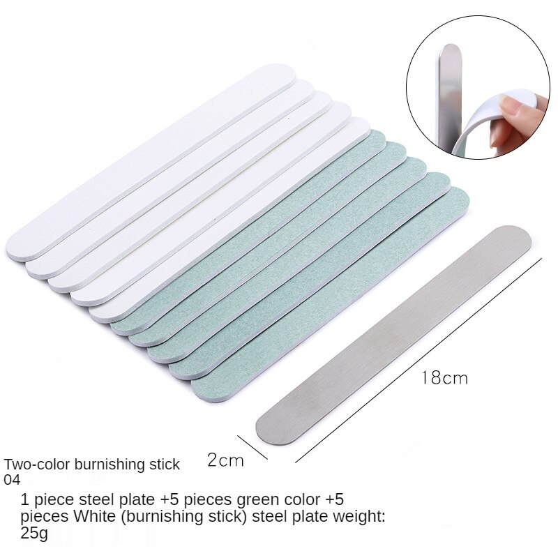 Lames de polissage pour manucure, bandes de frottement pour tailler et polir les ongles, outil pour Nail Art, patchs de gommage,: 04