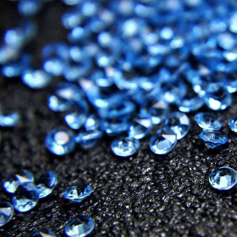 2000 stks Diamond Tabel Scatter Confetti Middelpunt wedding Bridal Shower verjaardag Anniversary bachelorette vrijgezellenfeest Decoratie: light blue