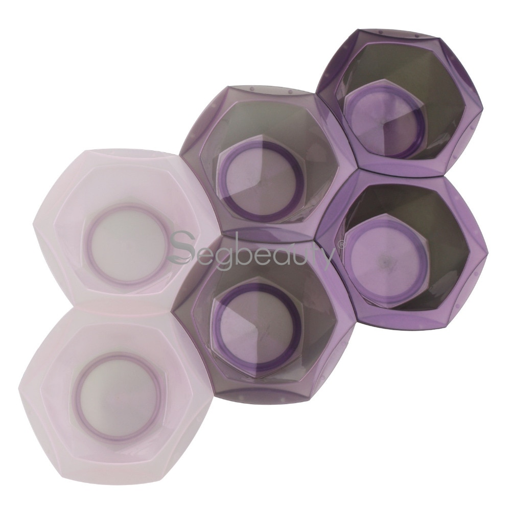 6pcs Hair Dyeing Bowls Pro Salon Hair Coloring Dye Bowls Hairdressing Styling Tools