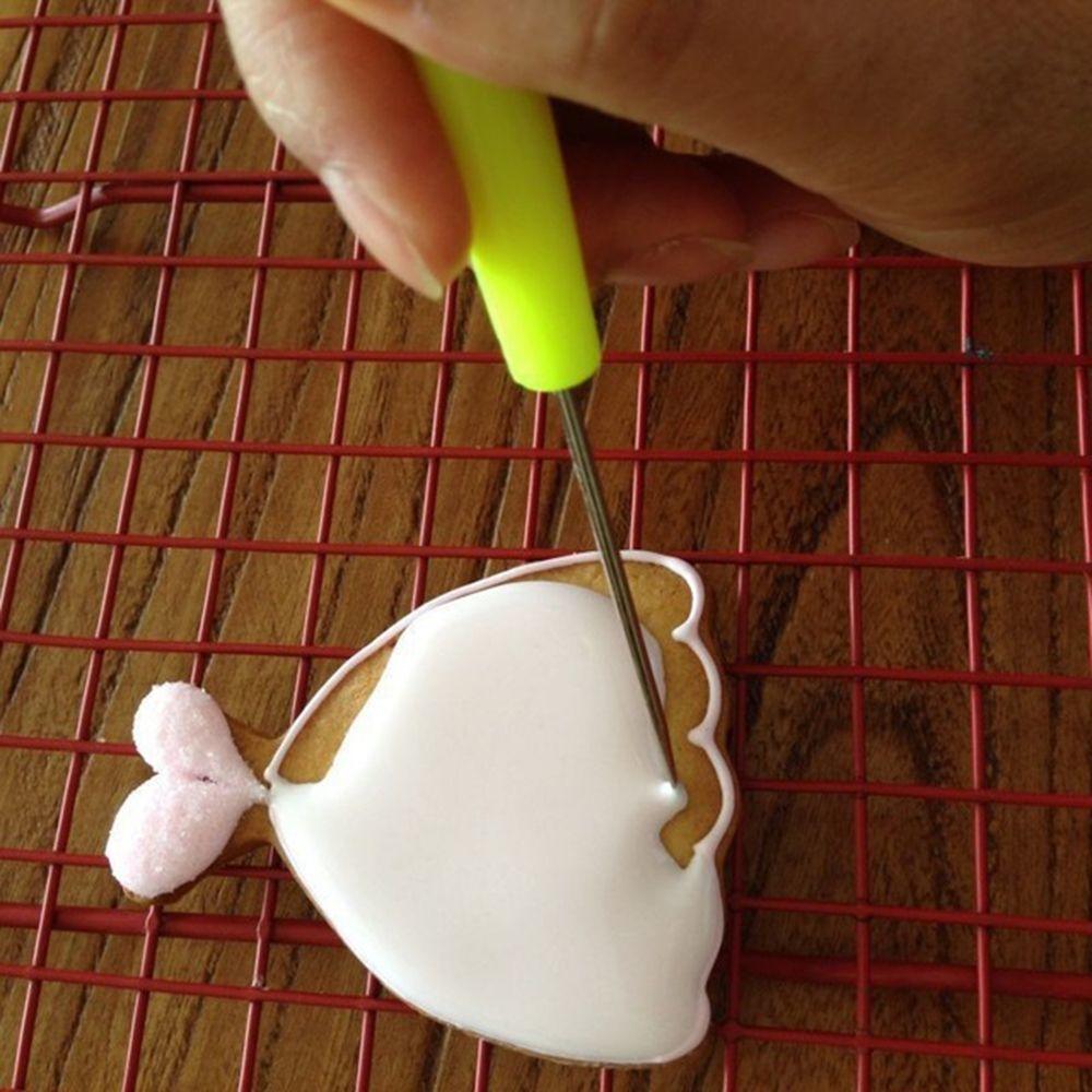 Aguja de escape para galletas, utensilios para hornear pasteles, glaseado de galletas para pan de jengibre, azúcar, marcado en relieve, aguja para hornear y repostería