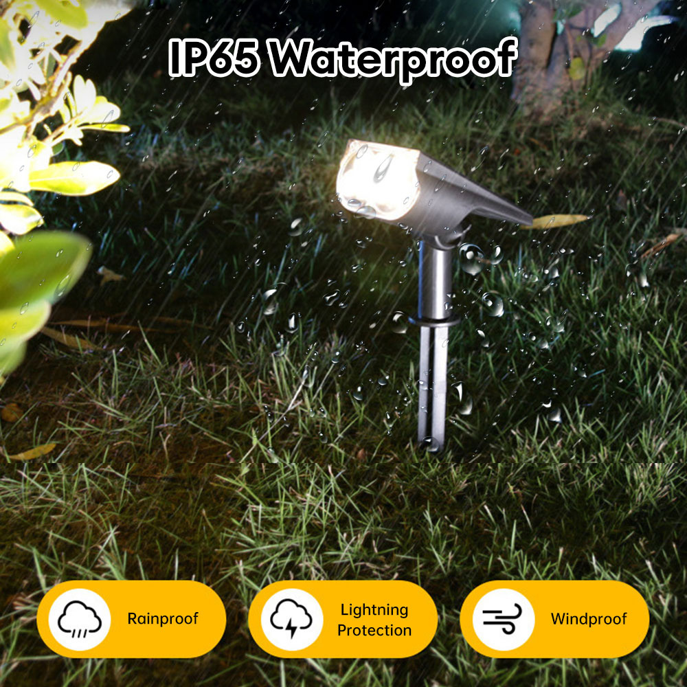 Projecteur solaire à LED IP65, induction du corps humain, usage touristique, enfichable, sol, mur, pelouse, cour, lampadaire