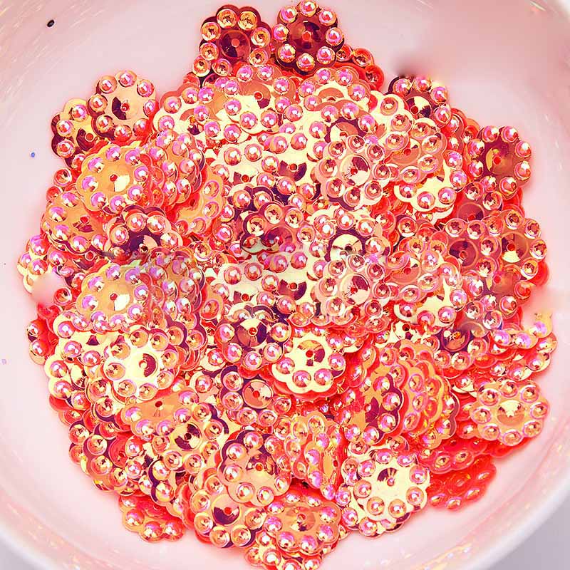 12mm Zonnebloem Goud Kraal Pailletten Geschikt voor Stadium Kleding Accessoires Handleiding DIY Sequin Party Decoratie Materiaal: 0550