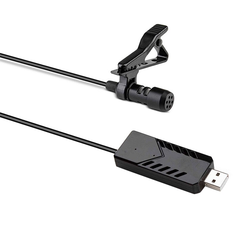 Lavalier Mikrofon USB til Computer - Krystal Mikrofon til Konference