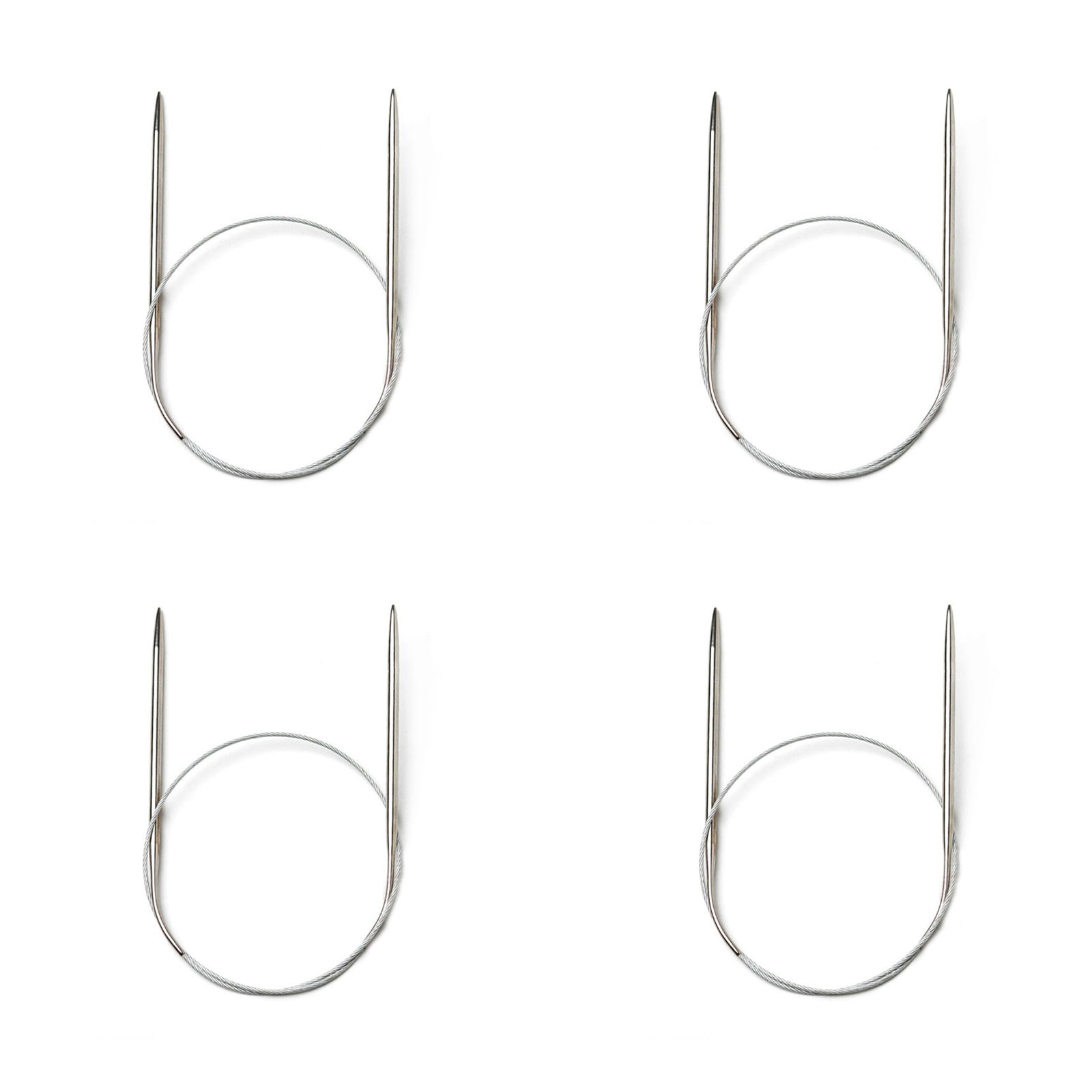 60cm Stainless Steel Circular Knitting Needles Weaving Sweater Scarf Yarn Extended Crochet Ring Needles Sewing Needlework Tools