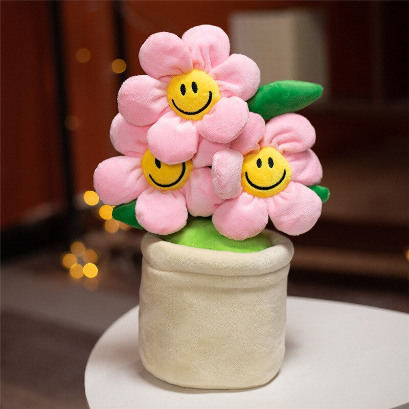 Jouet en peluche tournesol plante en pot succulente, décoration créative pour chambre à coucher, d&#39;ornement: 01