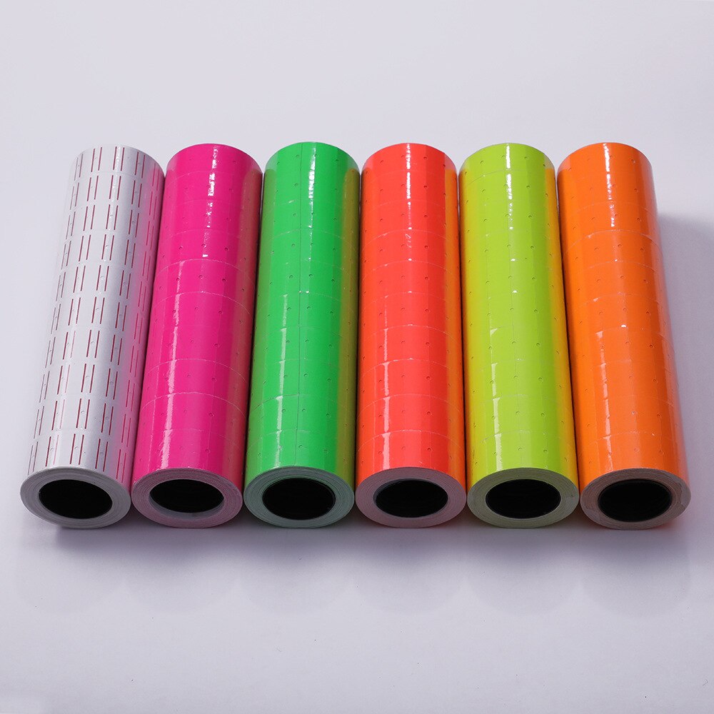 10 Rolls (6000Labels) wit Zelfklevend Prijs Label Label Sticker Kantoorbenodigdheden Enkele Rij Supermarkt Prijs Papieren Etiketten