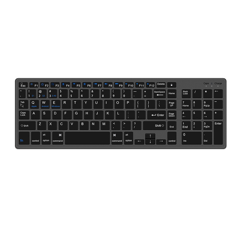 Bezprzewodowa klawiatura Bluetooth 5.0 2.4G angielski 102 klawisze dla MacBook iPad Tablet USB C ładowalna klawiatura akcesoria komputerowe: Olive
