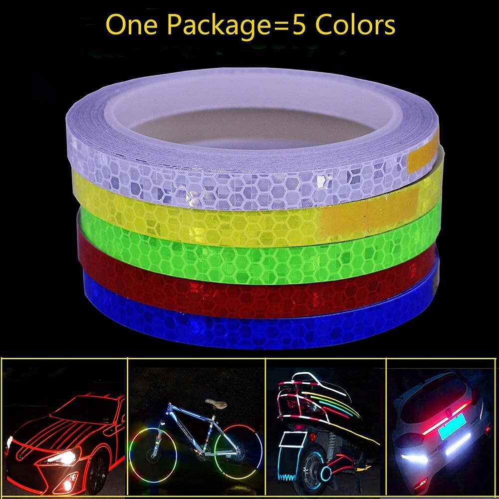 Cykel reflekterende klistermærker tape mtb cykelhjul fluorescerende klistermærke tape reflektor klistermærke cykling dekoration cykel tilbehør