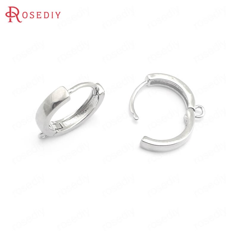 (37205)6 kpl 15mm 24k kullanvärinen messinki pyöreä pyöreä korvakorut vanteet korujen valmistustarvikkeet tee-se-itse löydöt tarvikkeet