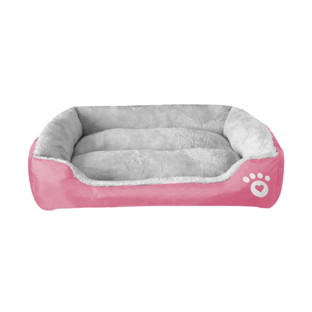 Huisdierbed voor Grote Honden & Katten - Waterdicht Koraal Fleece Nest - Warm Vier Seizoenen Puppy Kussen: Roze / Xl