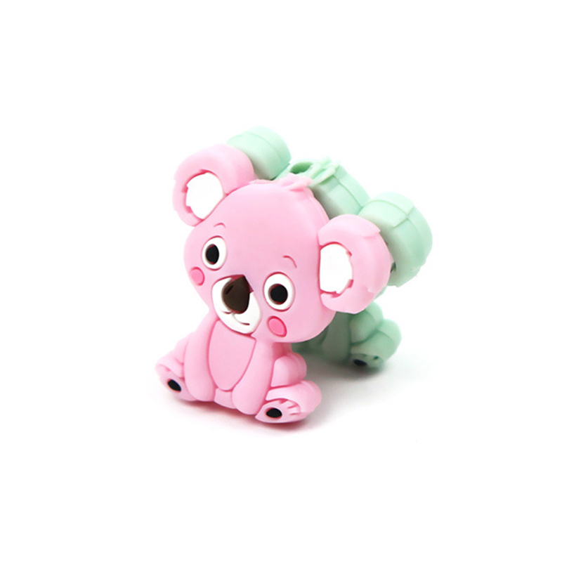 1 pc Food Grade Siliconen Bijtringen Peuter Bijtring Stok 6 Kleuren Leuke Chew Charms Dental Care Baby Care