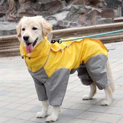 Vêtements imperméables pour chiens moyens et grands | Manteau imperméable pour chien, manteau de pluie pour épissure, salopette pour chien, veste pour Golden Retriever Husky 10E,: YELLOW / 28