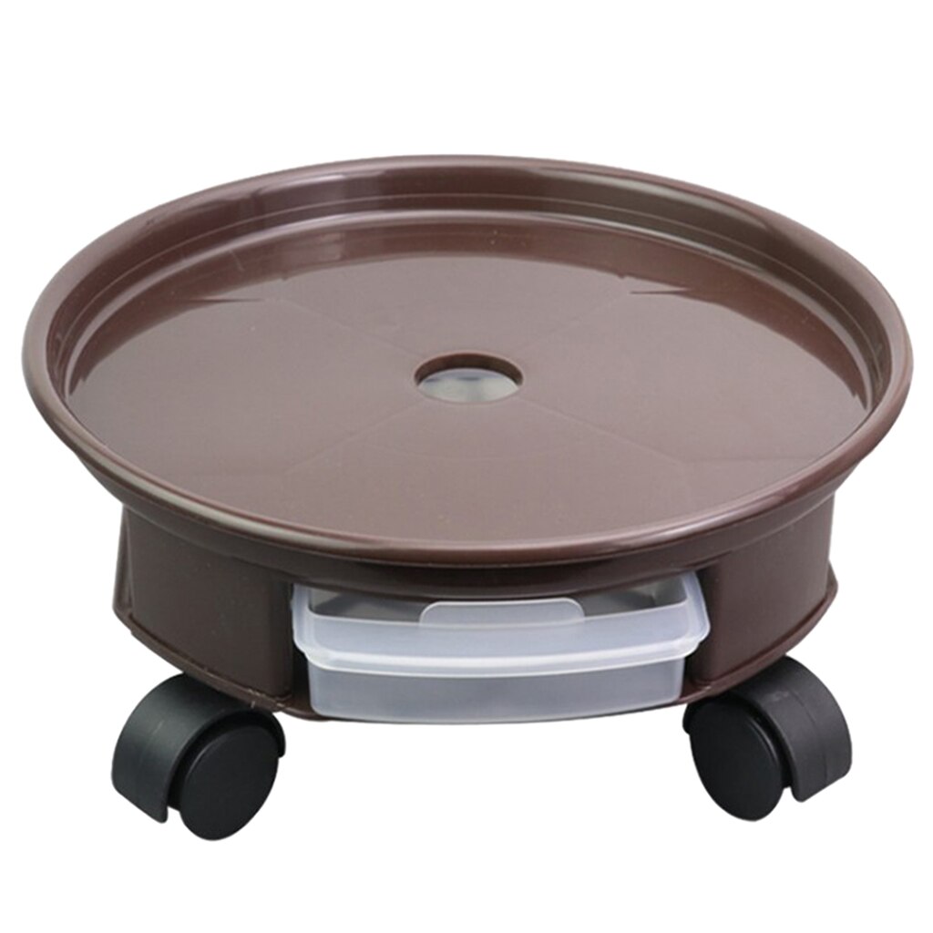Plant Caddy Met Moving Caster Wielen & Water Container Ronde Beweegbare