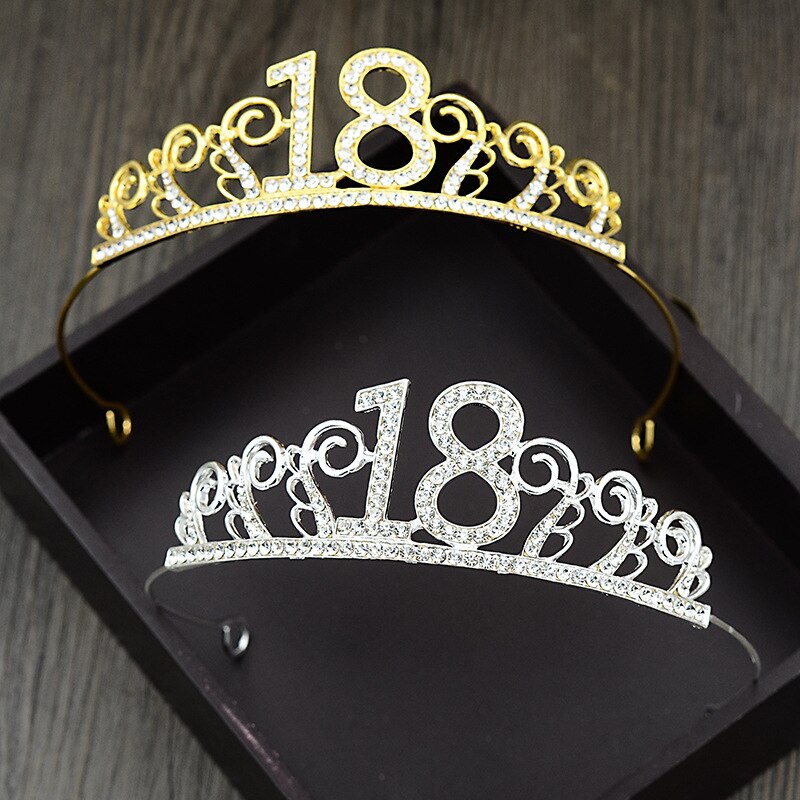 Di cristallo del Diadema Corona Torta di compleanno corona Bambini Del Bambino Prom Copricapo Capelli Ornamenti Dei Capelli Del Partito Dei Monili Accessori