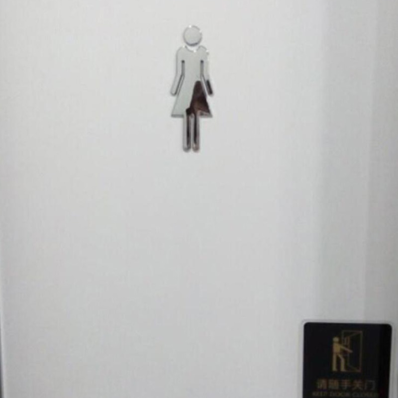 Hollow Out Restroom Signage Door Sign Men's And Wo... - Grandado