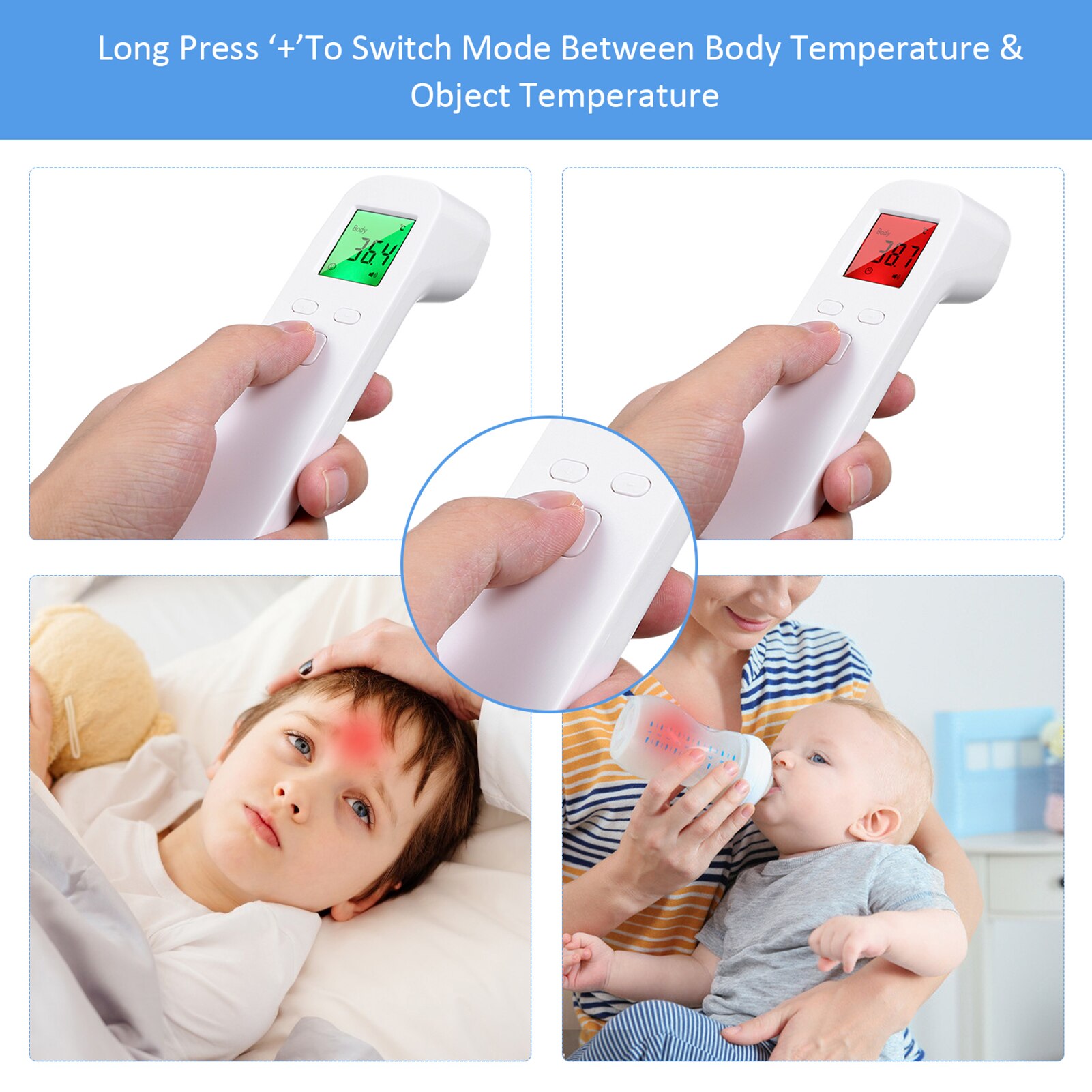 Non-contact Thermometer For Body Temperature Meter LCD Display Infrared Sensor Handhold Thermometers