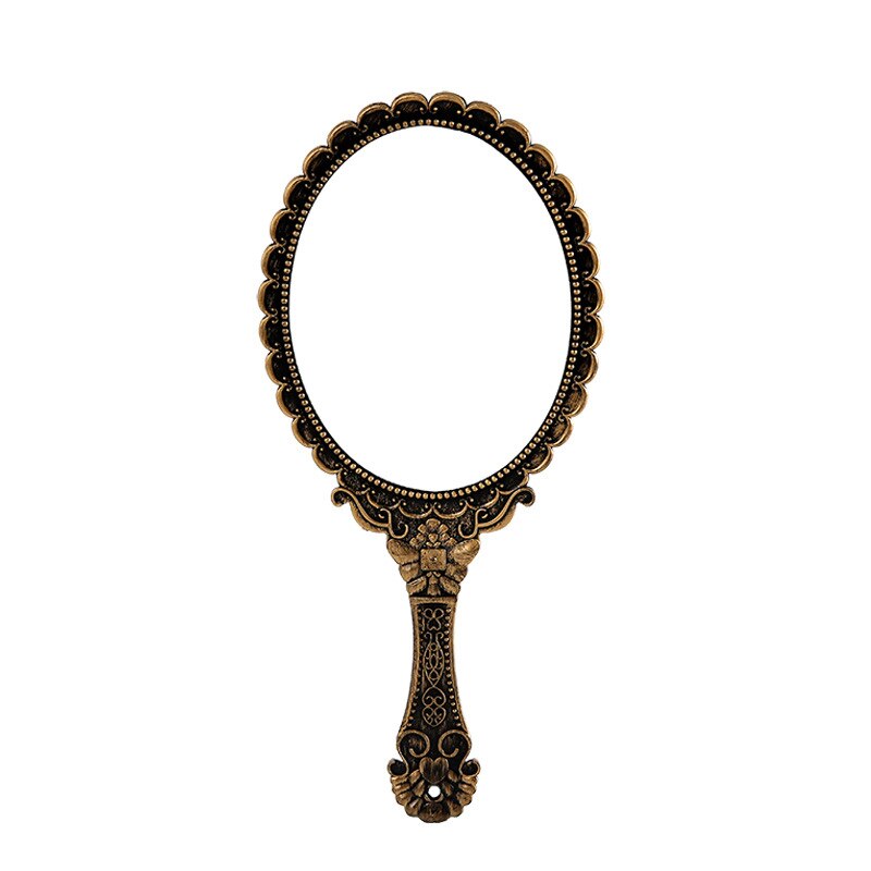Espejo de maquillaje giratorio de Mariposa Negra de , soporte de Rosa gótico de escritorio Vintage, compacto, tamaño pequeño