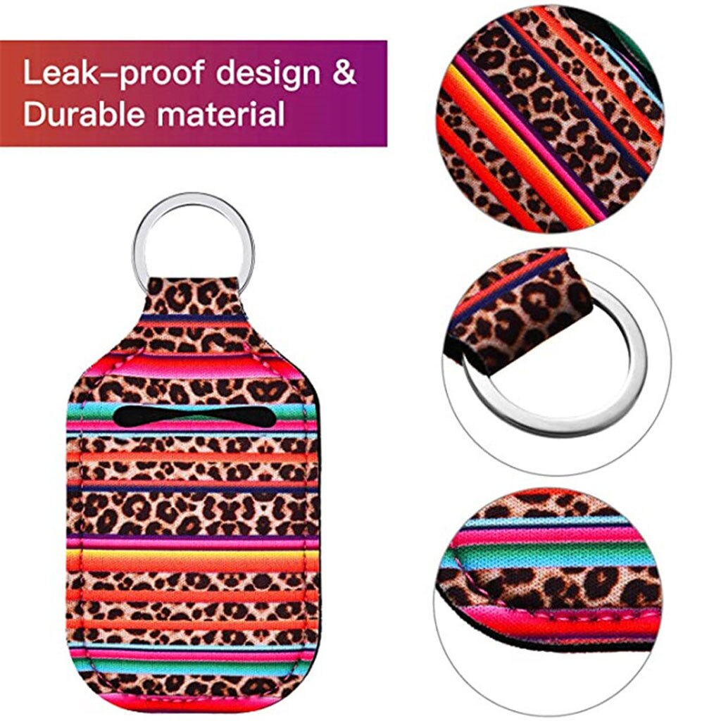 Hand Sanitizer Keychain Holder Portable Travel Bottle Refillable Containers Flip Cap Reusable Bottles with Keychain Carrier