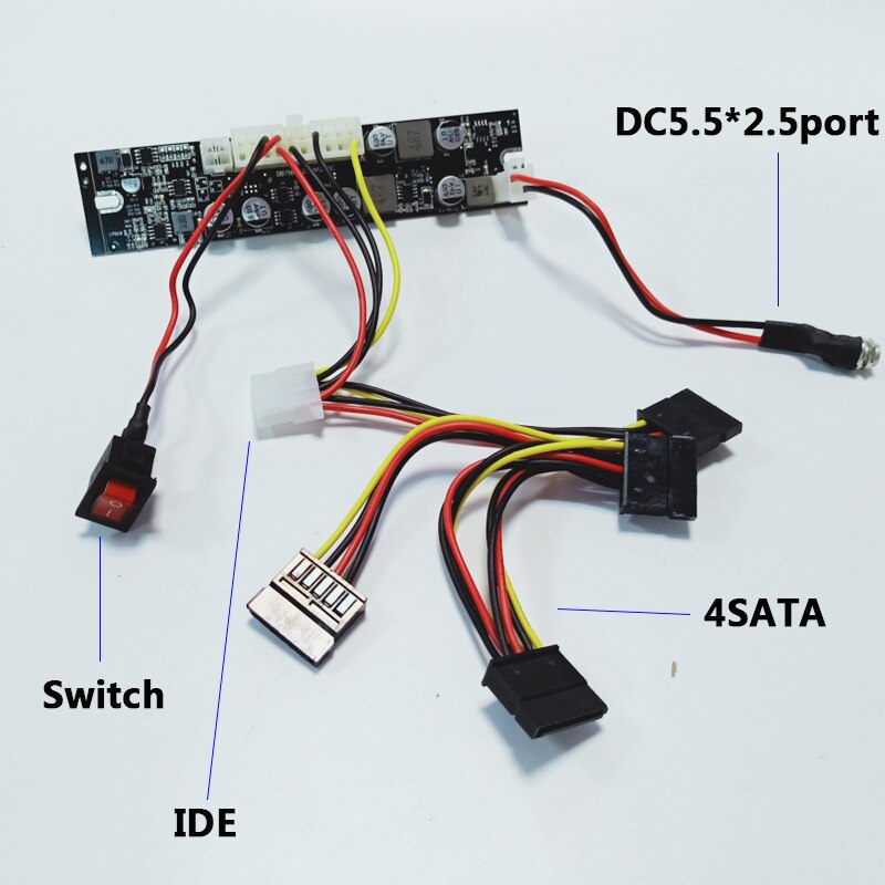 DIY hard disk expansion bracket HDD 3.5 NAS 4 disk External racks support power supply transparent acrylic rack