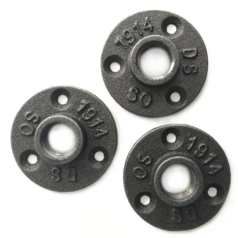 DN15 1/2 "DN20 3/4" Gusseisen Flansche Temperguss Industrielle Rohr Armaturen Auspuff Zauberstab Montieren Boden Flansch Stück