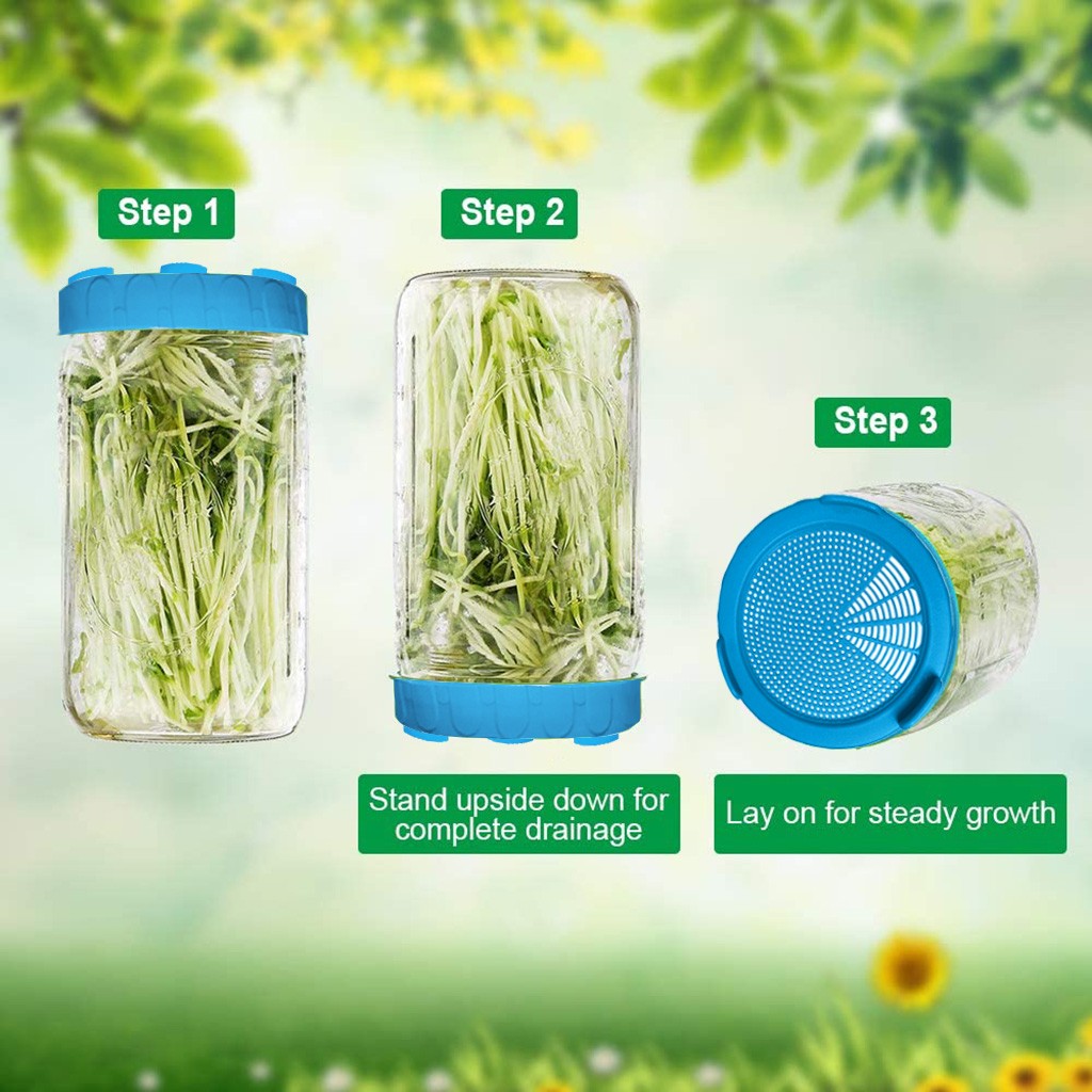 Food Grade Plastic Mesh Sprouting Lid Vegetable Seed Growing Germination Cover Sundries Organizer Storage Container Lid Sealing