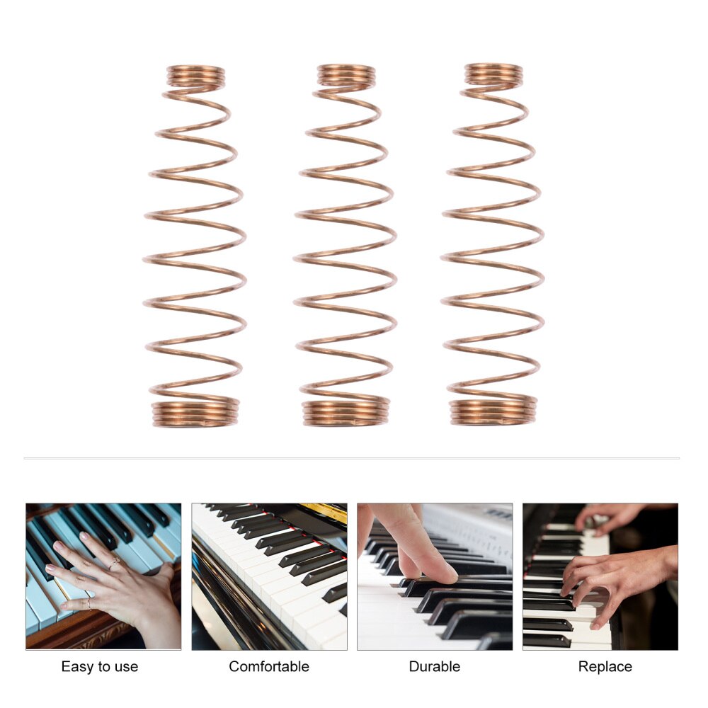 90pcs Upright Piano Brass Coil Spiral Spring Upright Piano Repair Part