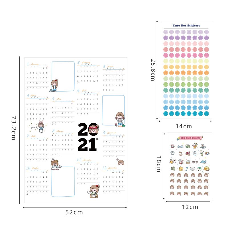 Daglig planerare 365 dagar kalender väggdekoration väggkalender kontorsskola daglig planerare anteckningar schema: D