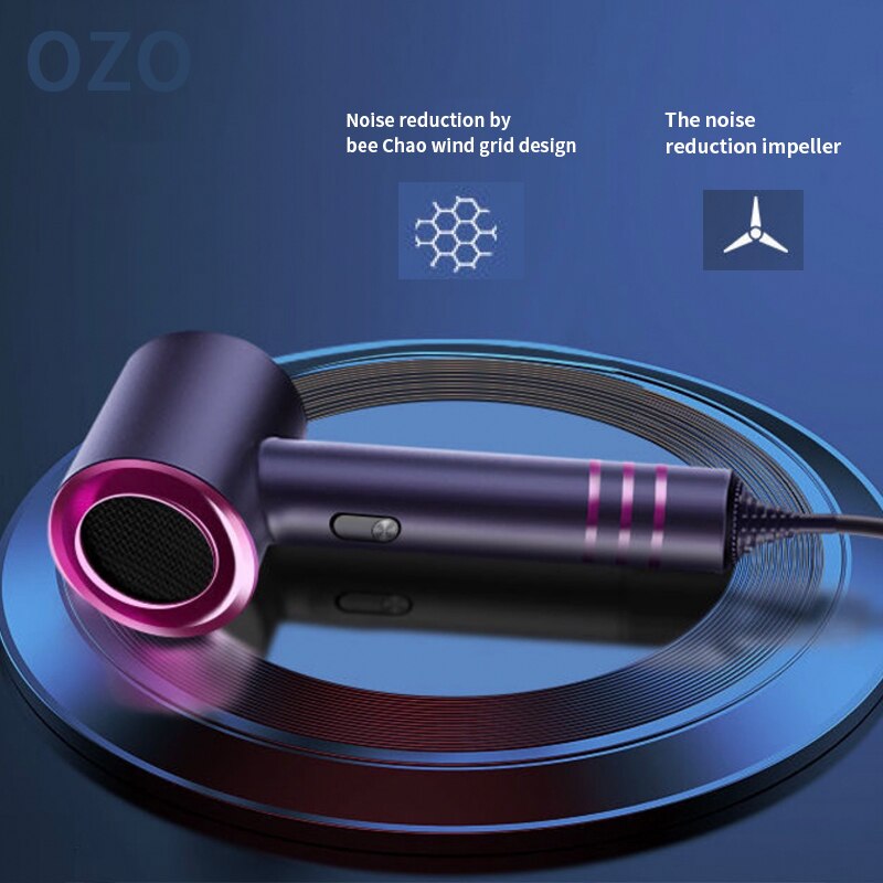 Negative Ion Hair Dryer Fast and Stable Drying Machine 360 Degree Nozzle Constant Temperature Hair Dryer Hair Styling Tool