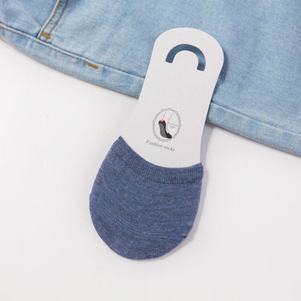 Woman Summer Forefoot Socks Thin Cotton Sweat Socks Non-slip Slippers High Heels Invisible Breathable Half Foot Socks: blue