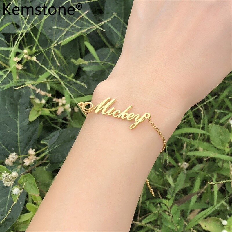 Kemstone English Name DIY Personality ID Necklace Bracelet Stainless Steel Jewelry for Customer Customization Services