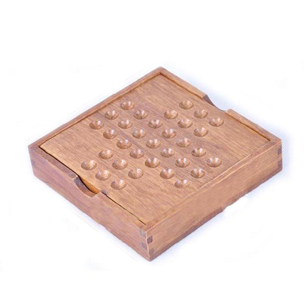 Hout Solitaire Schaakbord Spel Klassieke Ontwikkeling Aandacht Intensieve Leren Speelgoed Onafhankelijk Cognitieve Vermogen Speelgoed