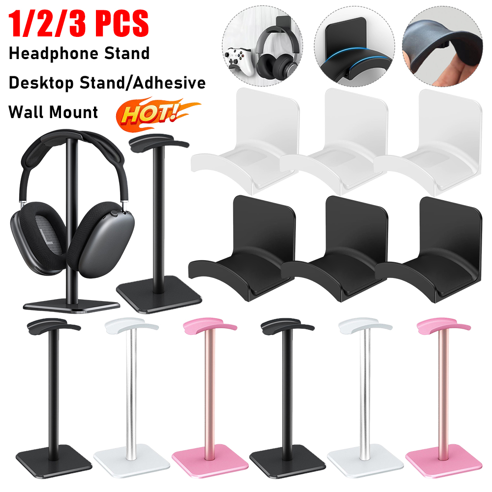 1-3PCS Kopfhörer Halterung Universal Headset Ständer Desktop/Kleber Wand Halterung Gamepad Kopfhörer Aufhänger Headset Halterung