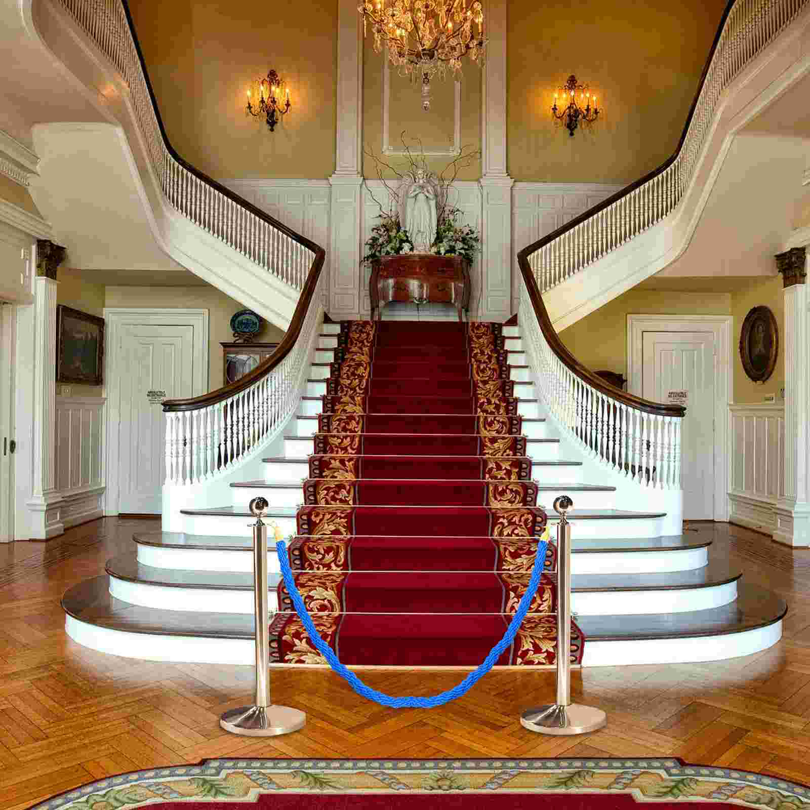 Rode Loper Theater Hotel SUTORRY VIP Stanchion Touw - Hennep Gevlochten Crowd Control Lijn, 150 Cm | Voor Wachtrijen, Evenementen & Hotels Hennep Nylon Barrière Touw