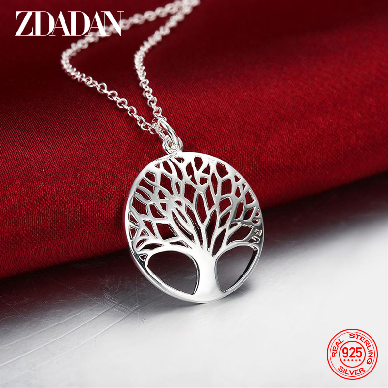 Zdadan 925 Sterling Zilveren Boom Van Het Leven Ketting Voor Vrouwen Mode Bruiloft Sieraden