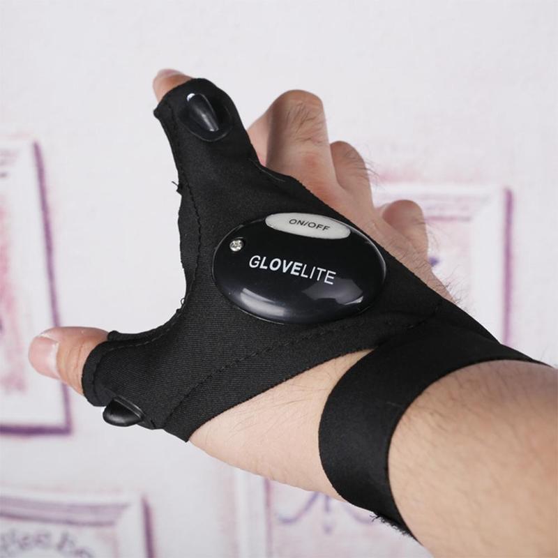 1 stücke LED draussen Taschenlampe Beleuchtung Angeln Handschuhe Handschuhe Beleuchtung Verstellbaren Riemen Finger Angeln Laufen Handgelenk Handschuhe Ha L1Q5