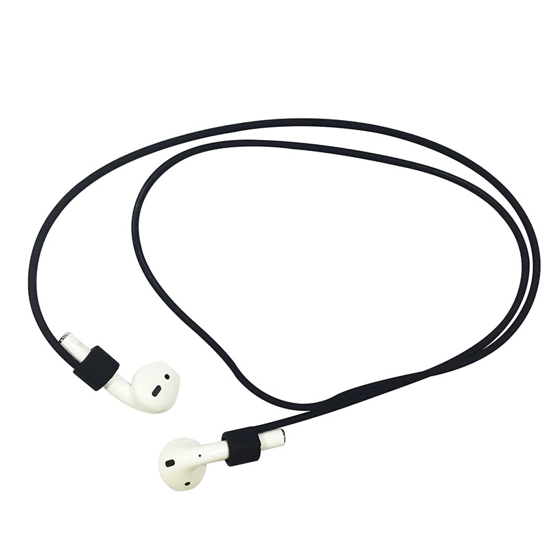 Anti-Lost silikonowy uchwyt na słuchawki kabel do Apple iphone X 8 7 AirPods bezprzewodowy zestaw słuchawkowy Bluetooth pasek na szyję przewód ciąg