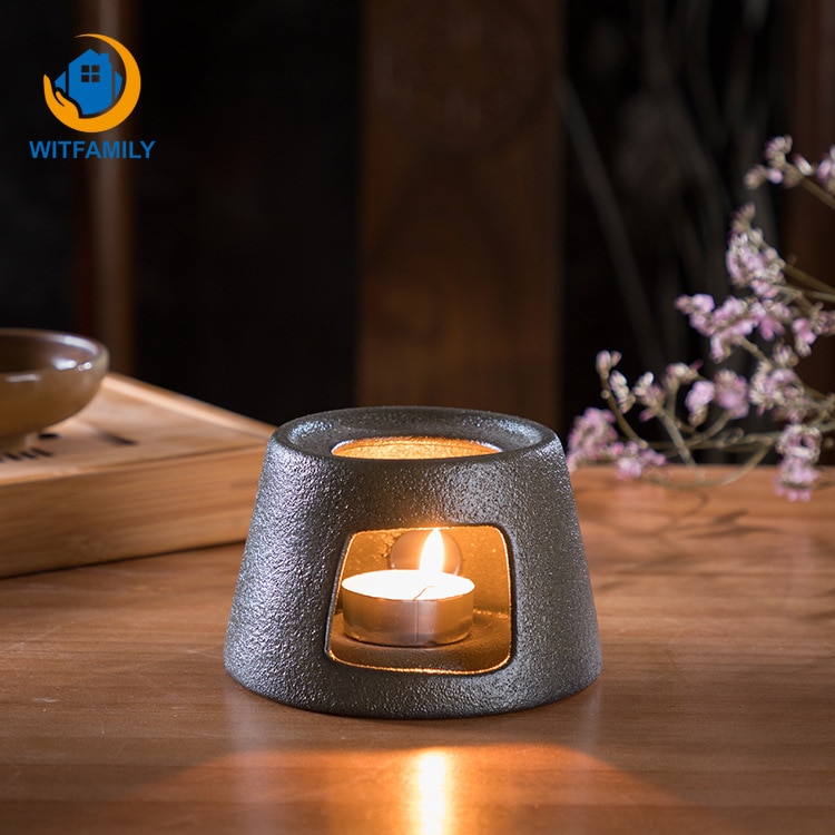 Stearinlys opvarmning base keramik te stov japansk keramisk varmelegeme stand te maker tekande varmere isolering base varmere kaffe vand