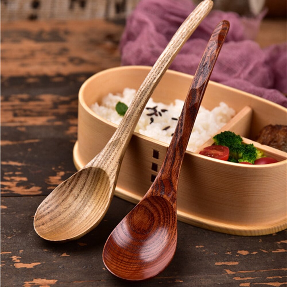 Japanese Style Beech Spoons Branch Shape Long Handle Scoop Coffee Stirring Spoon Soup Spoon Tableware