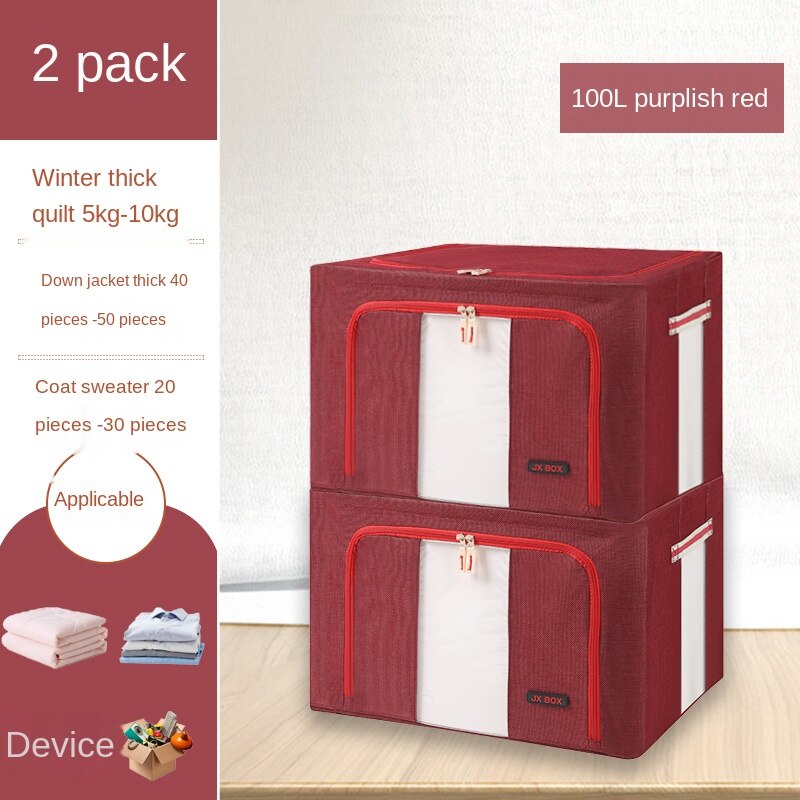 Super large cotton and linen storage box fabric clothing finishing box box folding storage bag household wardrobe artifact