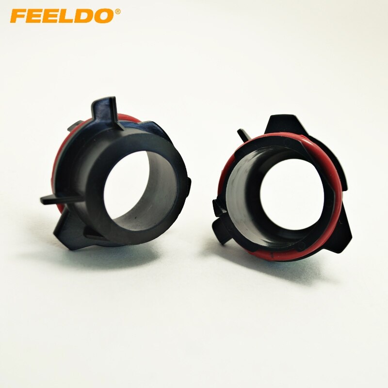 FEELDO 2 stks Auto Lampen Socket Conversie Adapter Voor BMW E39 5-SeriesType2 H7 HID Xenon Lamp Dimlicht Installatie # HQ1057