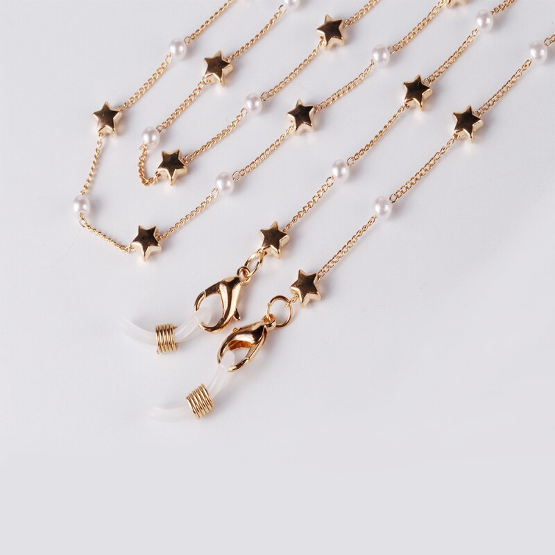 Ins Очки Цепи Parel Ster Anti-Verloren Lanyard Chain Liefde Kralen Ketting Temperament Masker Ketting: 04