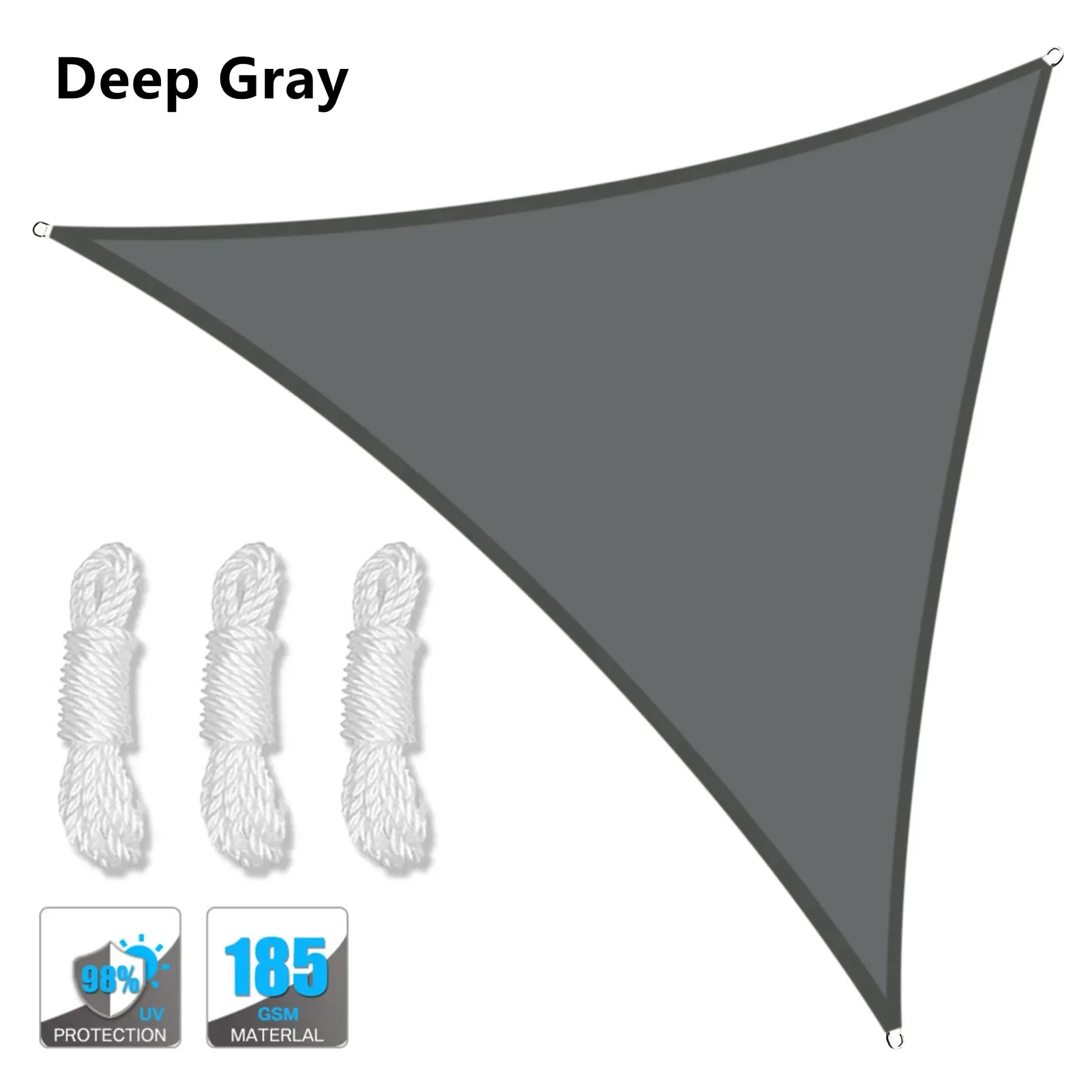 Voiles pare-soleil triangulaires, grand abri solaire imperméable, tente de jardin, auvent extérieur, Protection solaire, Patio, piscine, auvent, tissu d'ombrage: 3m * 3m / Bleu