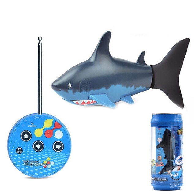 Toy Remote Control Air Swimmers Flying Shark And Clownfish Through The Room for Kids Children DIY Plastic Inflatable Balloon Toy: Water Swim Dark blue