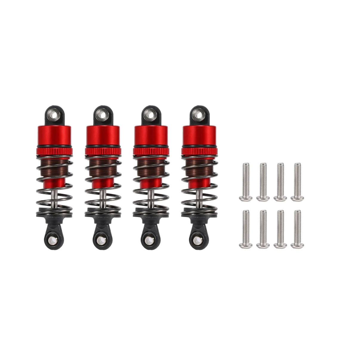 Amortiguador lleno de aceite roscado de 52-120mm para 1/10 RC Truggy Buggy en coches de derrape de turismo por carretera LC Racing Absima piezas de mejora: Rojo
