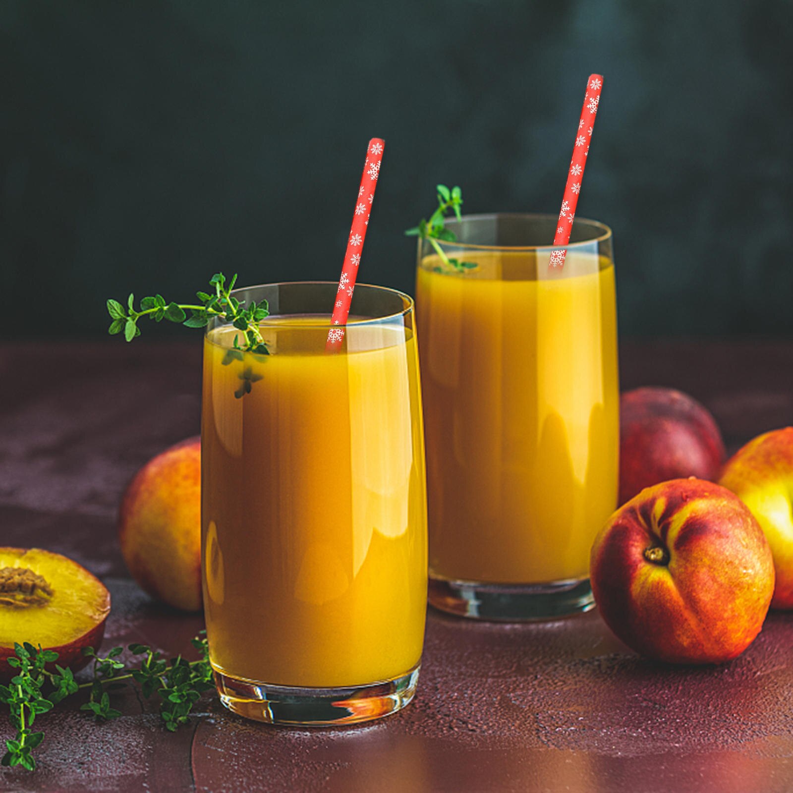 Mehrfarbig Weihnachten Papier Strohhalme Weihnachten Dekor Dekorative Trinken Rohr für Weihnachten Feier Gaststätten Hochzeit: F