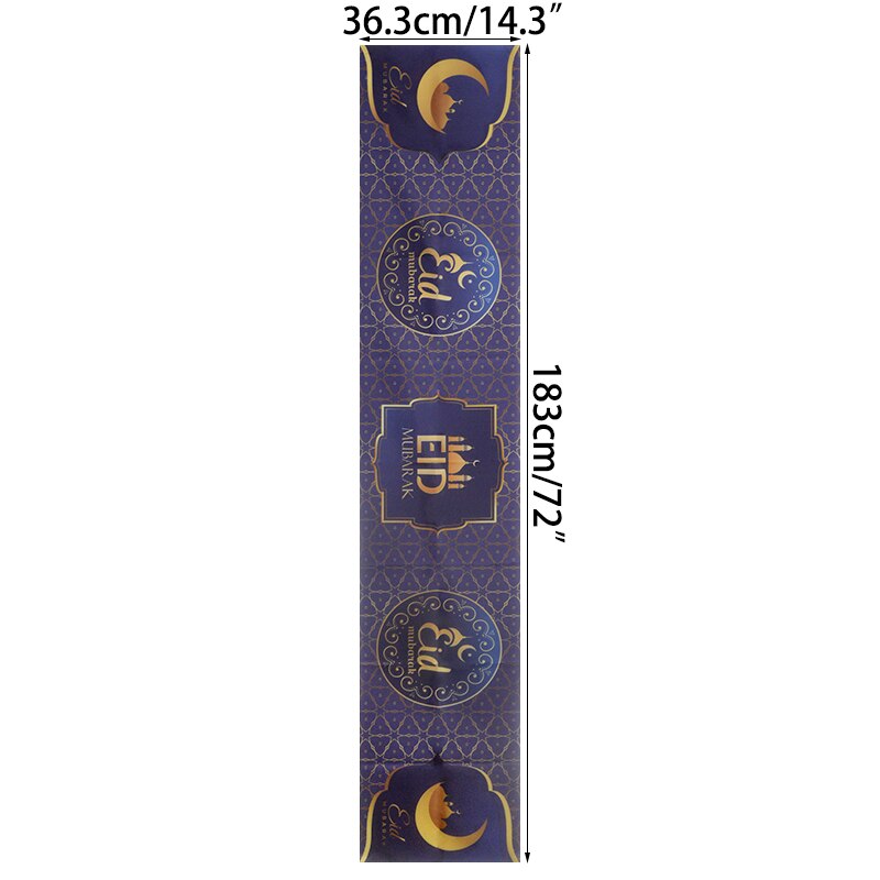 Eid Mubarak Tafelloper Tafelkleed Ramadan Kareem Eid Al-Fitr Decoratieve Tafelkleed Cover Voor Thuis Islamitische Mubarak Party decor: B03